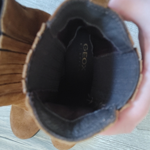 Geox Salice Suede Heeled Ankle Boots - Picture 6 of 7